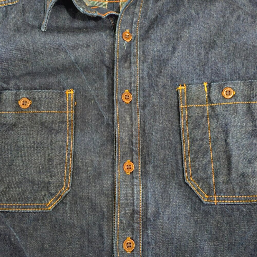 Ciano Farmer Denim Co.  - 14oz Selvedge Texas Denim Workshirt handmade XL - Picture 4 of 16